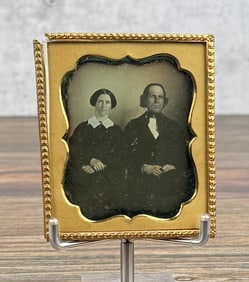 Antique Daguerreotype Photo Preacher & Wife