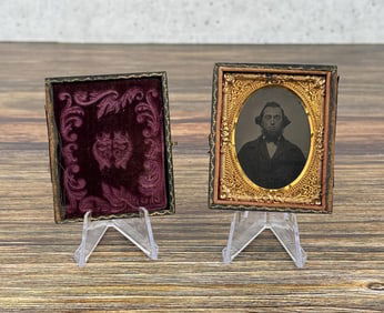 Antique Tintype Photo Bearded Man