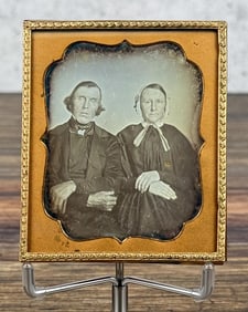 Antique Daguerreotype Photo Husband & Wife