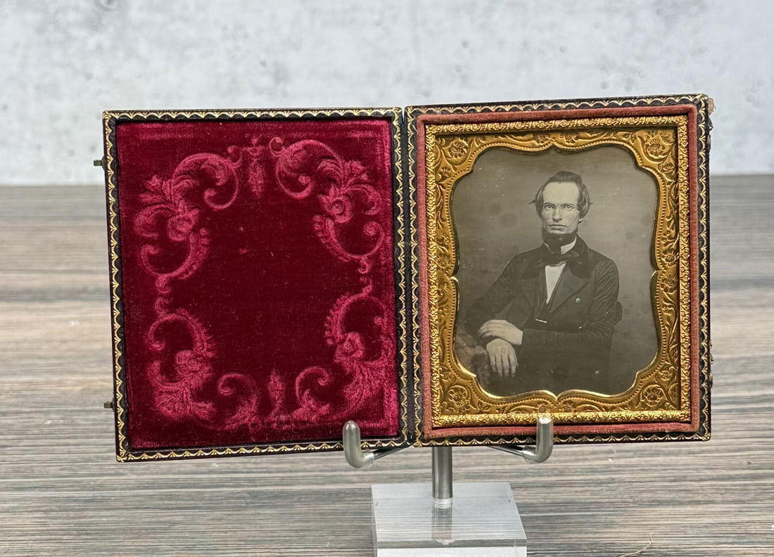 Antique Daguerreotype Photo Man In Glasses (1 of 3)