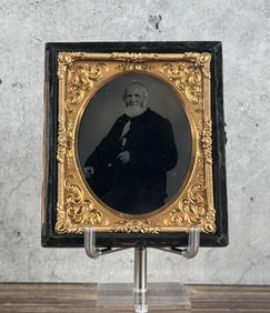 Antique Ambrotype Photo Bearded man