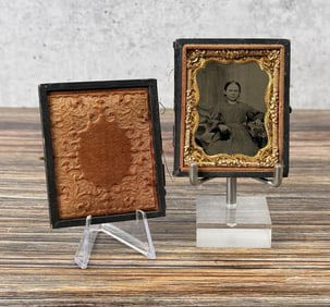 Antique Ambrotype Photo Child in Fancy Dress
