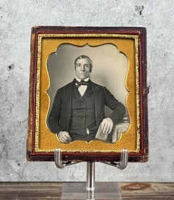 Antique Daguerreotype Photo Man with Book