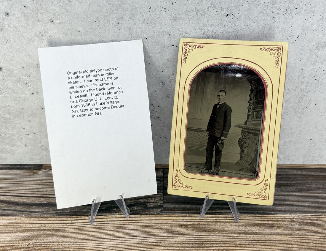 Identified Hotel Bellboy Rollerskate Tintype Photo (1 of 4)