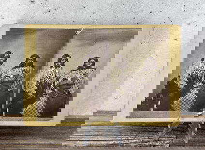 Chief Washington of the Ute Indians Stereoview: Photograph was taken by William S. Soule. 4 1/4" by 6 1/2"
