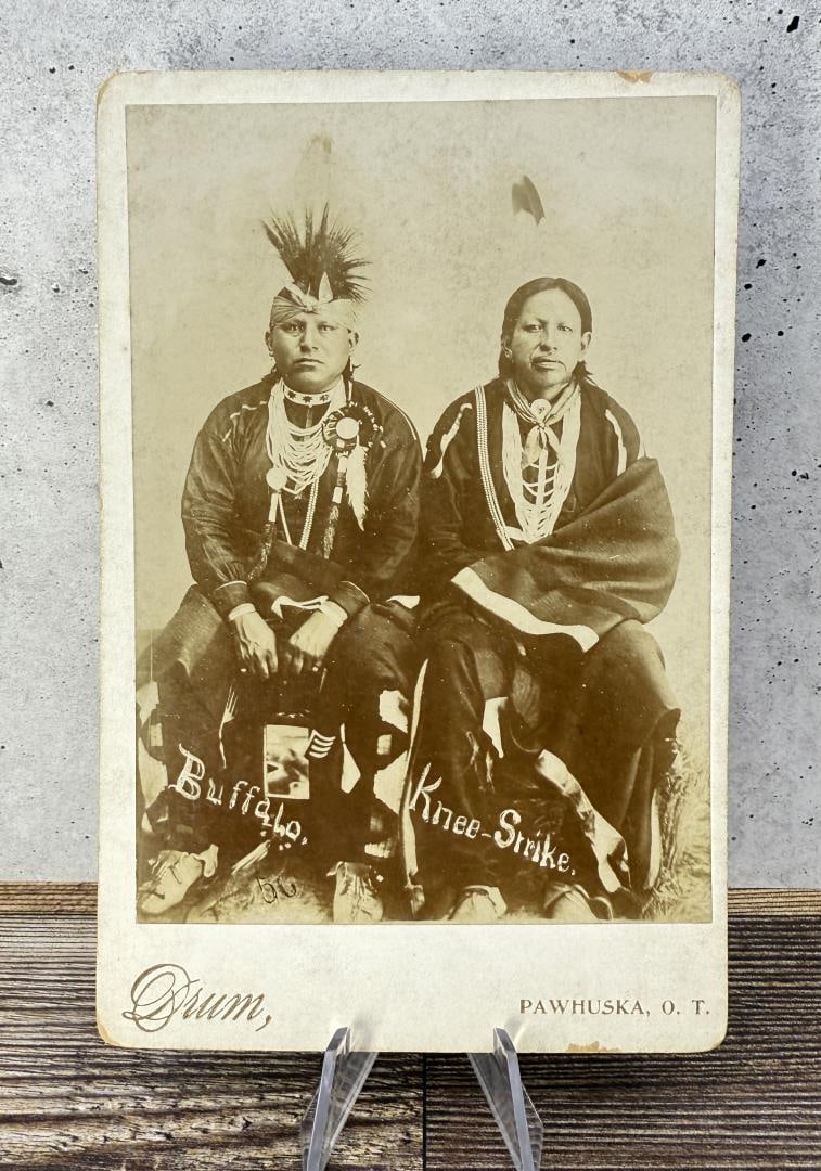 Buffalo Knee Strike Osage Indian Cabinet Photo (1 of 3)