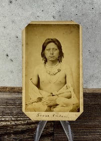 Fox on the War Path Pawnee Indian CDV Photo