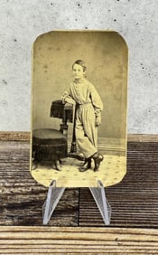 Edwards & Sons CDV Photo Child in Cowboy Boots