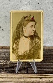 Lima Peru Hand Tinted Woman CDV Photo