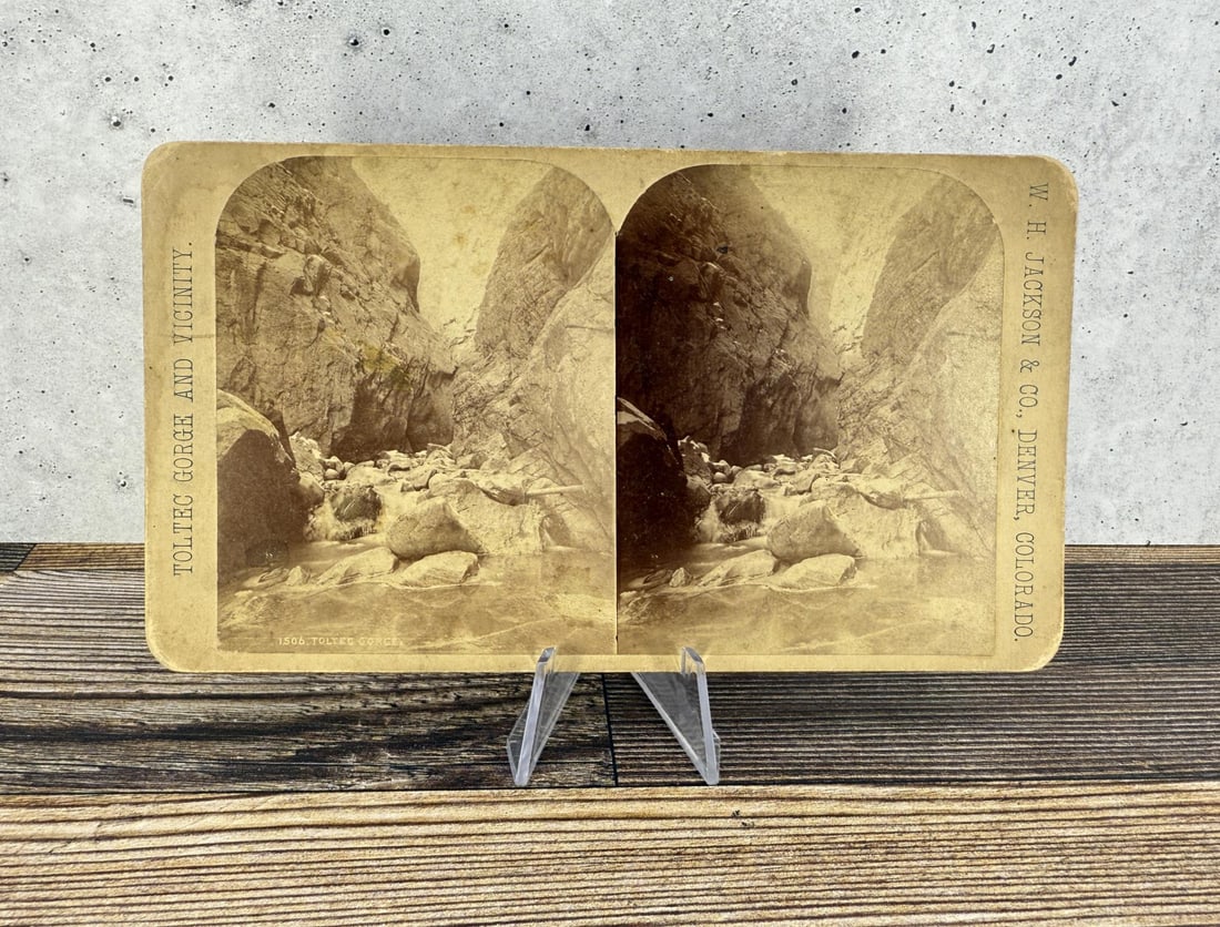 William Henry Jackson Toltec Gorge Stereoview: New Mexico.