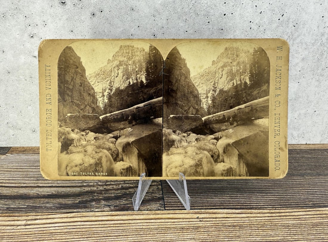 William Henry Jackson Toltec Gorge Stereoview: New Mexico.