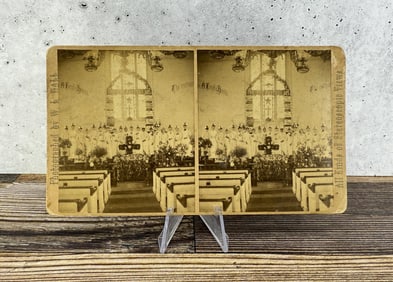 Church Funeral Stereoview