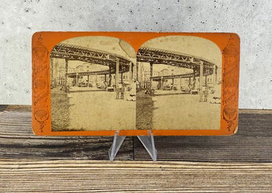 New York Elevated Railroad Stereoview