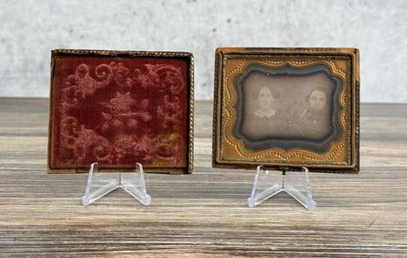 Antique Daguerreotype Photo Unhappy Couple