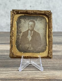 Antique Daguerreotype Photo Fancy Bowtie