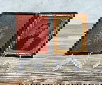 Antique Ambrotype Photo Fancy Bowtie Identified