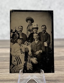 Antique Tintype Photo Photographers and Wives