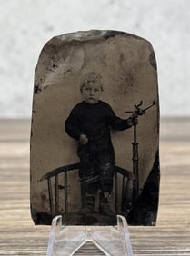 Antique Tintype Photo Son of Scientist