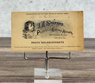 J.A. Shepard Portrait Copying House Business Card