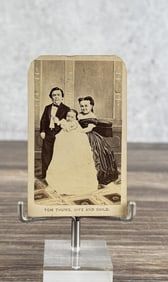 Tom Thumb Wife and Child Circus Midget CDV Photo
