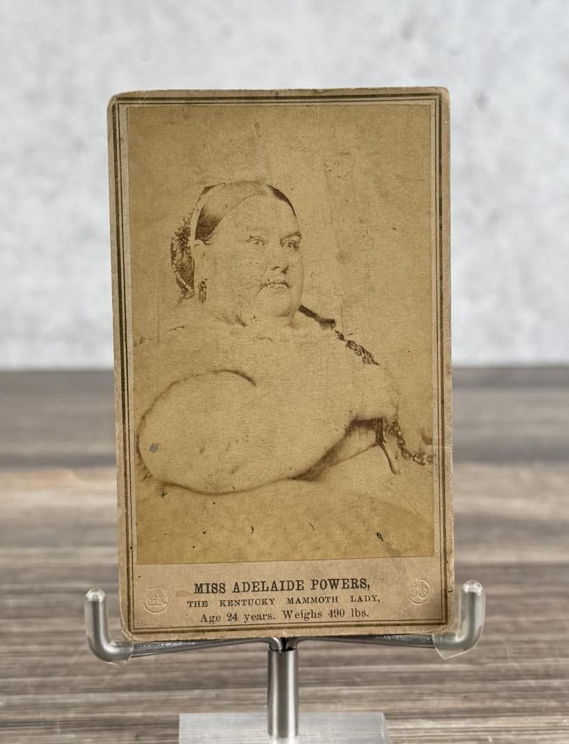 Miss Adelaide Powers Kentucky Mammoth Lady CDV (1 of 3)