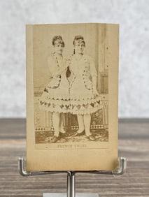 French Twins Circus Sideshow CDV Photo