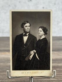 Mr and Mrs Abraham Lincoln CDV Photo