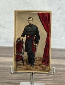 Civil War Union Officer Hand Tinted CDV Photo