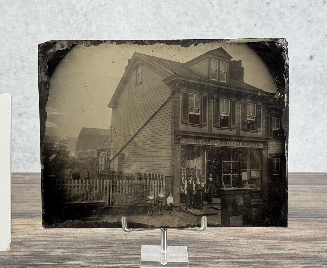 Occupational Tintype Photo Window Shade Salesman (1 of 3)