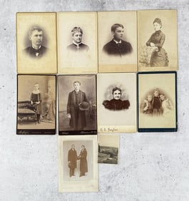 Group Of Antique Cabinet Photo Portraits