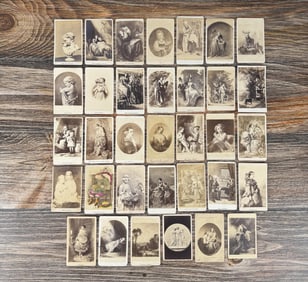 Collection of Antique CDV Photos of Artwork