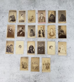 Collection Of Antique CDV Photo Portraits