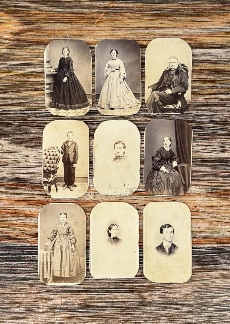 Collection Of Antique CDV Photos Tax Stamps (1 of 3)
