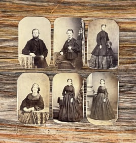 Collection Of Antique CDV Photos Tax Stamps