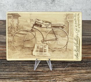 Antique Cabinet Photo Bicycle with Tool Kit