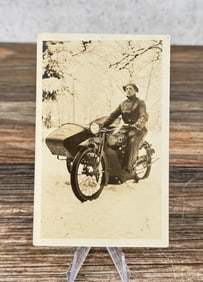 WWI WW1 US Army Medical Indian Motorycle Postcard