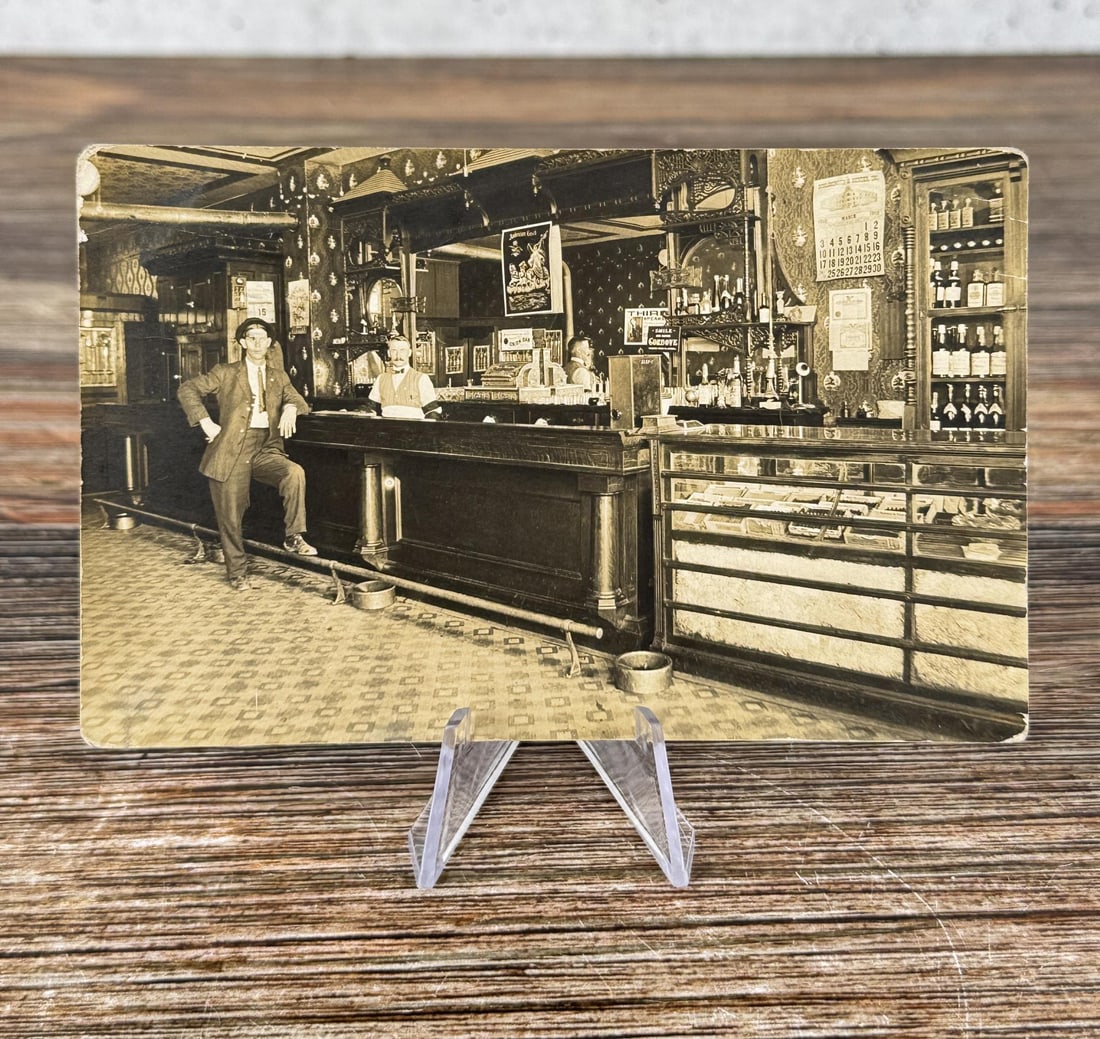 Rock Springs Wyoming Saloon RPPC Postcard: Sent in 1912