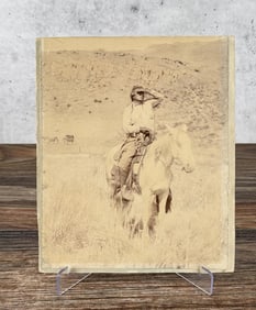 Chief Wolf Necklace Palouse Indian Cabinet Photo