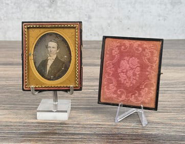 Antique Daguerreotype Photo Fancy Bowtie