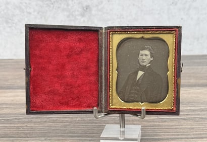 Antique Daguerreotype Photo Fancy Bowtie