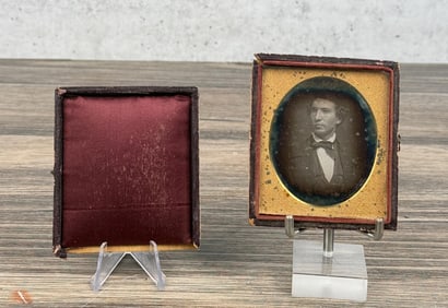 Antique Daguerreotype Photo Fancy Bowtie