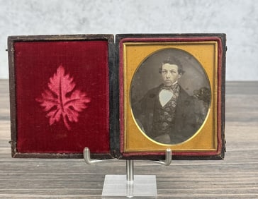 Antique Daguerreotype Photo Fancy Bowtie