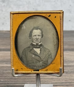 Antique Daguerreotype Photo Disgruntled Man