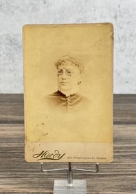 Cabinet Photo of Woman with Drawn on Glasses