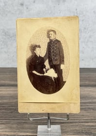 Cabinet Photo of US Soldier and Wife