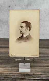 Cornelius Vanderbilt II Cabinet Photo: Rockwood Photographer. 4 1/4" by 6 1/2". Cornelius "Corneil" Vanderbilt II (November 27, 1843 ? September 12, 1899) was an American socialite and a member of the prominent United States Vanderbilt fam
