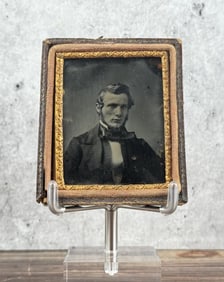 Antique Ambrotype Photo Fancy Bowtie