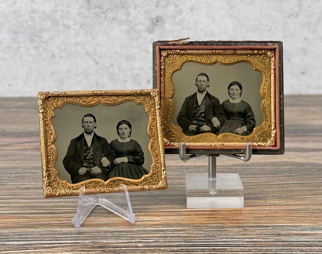 Matching Antique Tintype Photos Married Couple (1 of 5)