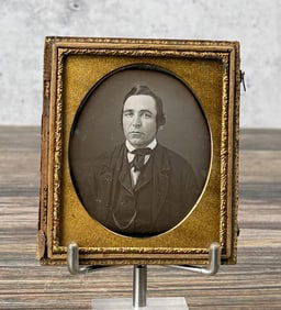 Antique Daguerreotype Photo Stately Gentleman