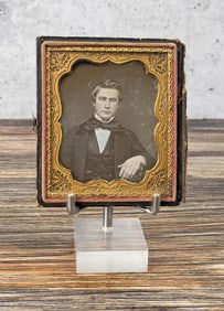 Antique Daguerreotype Photo Fancy Bowtie
